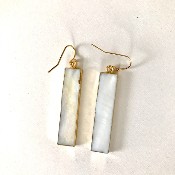 Abalone Gold Earrings - Picture 3 of 4